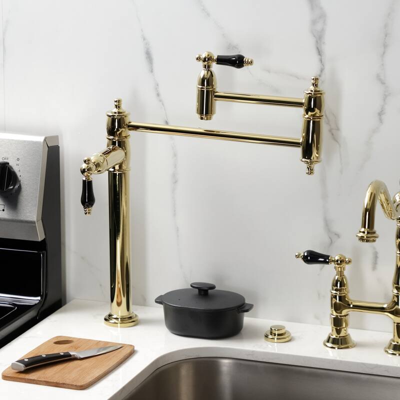 Kingston Brass Duchess Two-Handle 1-Hole Deck Mount Pot Filler Faucet