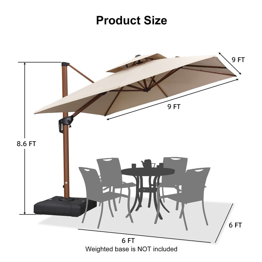 abba patio 9 ft umbrella instructions 9ft Market 6 Rib Replacement Canopy Sage Green Abba Patio Lyon 9 ft.