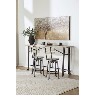 Signature Design by Ashley Karisslyn Whitewash/Black 3-Piece Dining Room Package - 72" W x 16" D x 35.5" H