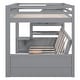 preview thumbnail 35 of 35, Full Over Full/Futon Bunk Bed w/ Stairs, Small Shelf & 3 Drawers, Bottom Bed can be Converted into Daybed, Convertible Bunk Bed