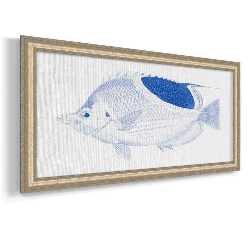 Blue & White Tropical Fish I Premium Framed Canvas- Ready to Hang