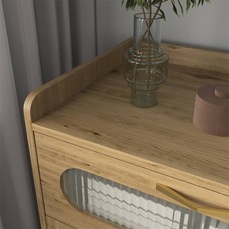 Wood 6 Drawer Dresser,Large Double Dresser with Wide Drawers