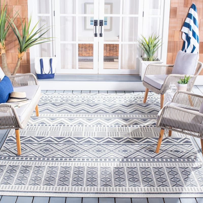 SAFAVIEH Bermuda Washable Zsofia Indoor/ Outdoor Waterproof Rug