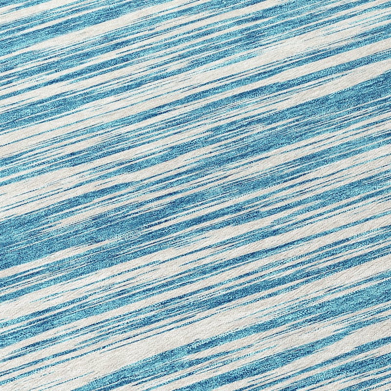 Machine Washable Indoor/ Outdoor Casual Ombre Chantille Rug