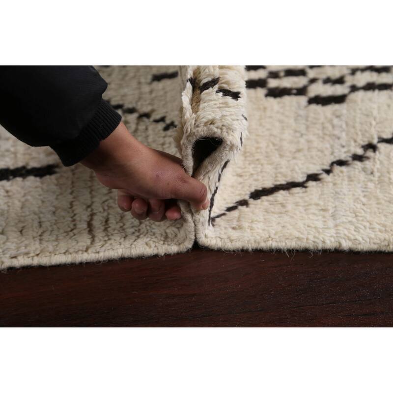 Tribal Vegetable Dye Moroccan Berber Oriental Area Rug Wool Handmade - 6'1" x 9'4"