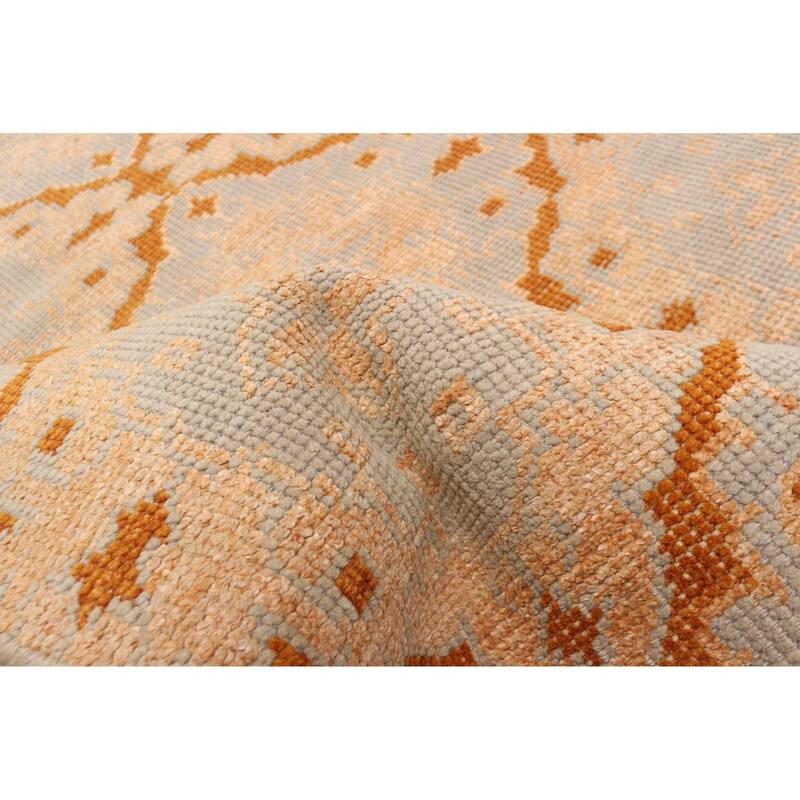 ECARPETGALLERY Hand-knotted Tangier Light Blue Silk, Wool Rug - 5'2 x 7'6