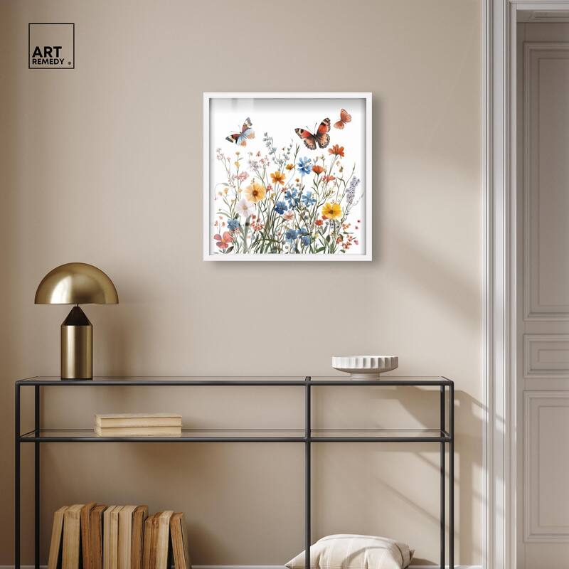 Garden of Fluttering Shadowbox by Art Remedy
