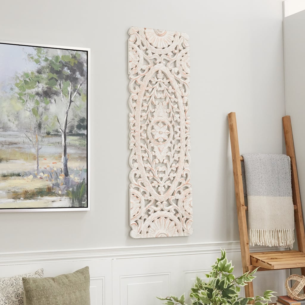 White Wood Traditional Wall Decor