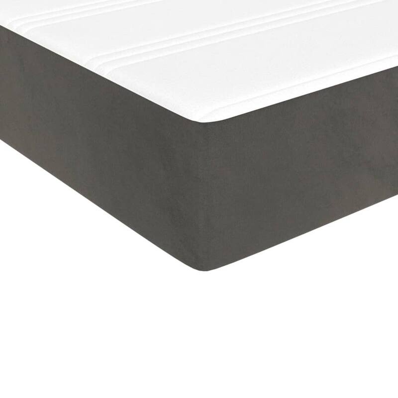 vidaXL Bed Frame Box Spring Platform Bed with Mattress for Bedroom Velvet