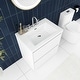 preview thumbnail 84 of 152, Floating Bathroom Vanity with Integrated Resin Top