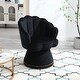 preview thumbnail 10 of 34, Mid Century Velvet 360° Swivel Sofa Chair w/Wide Upholstered Round Armchairs, Swivel Barrel Club Chair for Living Room, Bedroom