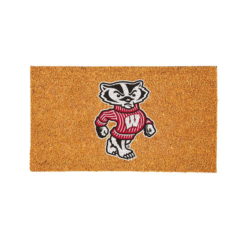 Coir Door Mat, 16"x 28", University of Wisconsin-Madison - 28" x 16"