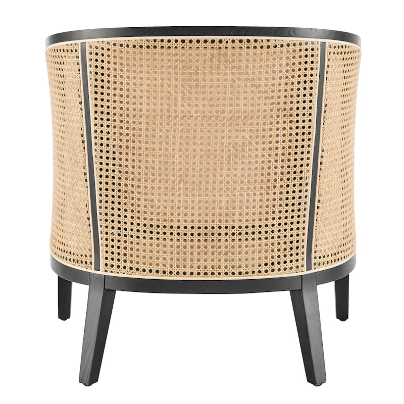 NPD Furniture Tillman Linen Accent Arm Chair with Rattan