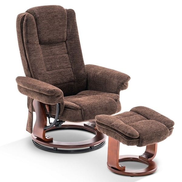 Fabric reclining chair top with ottoman