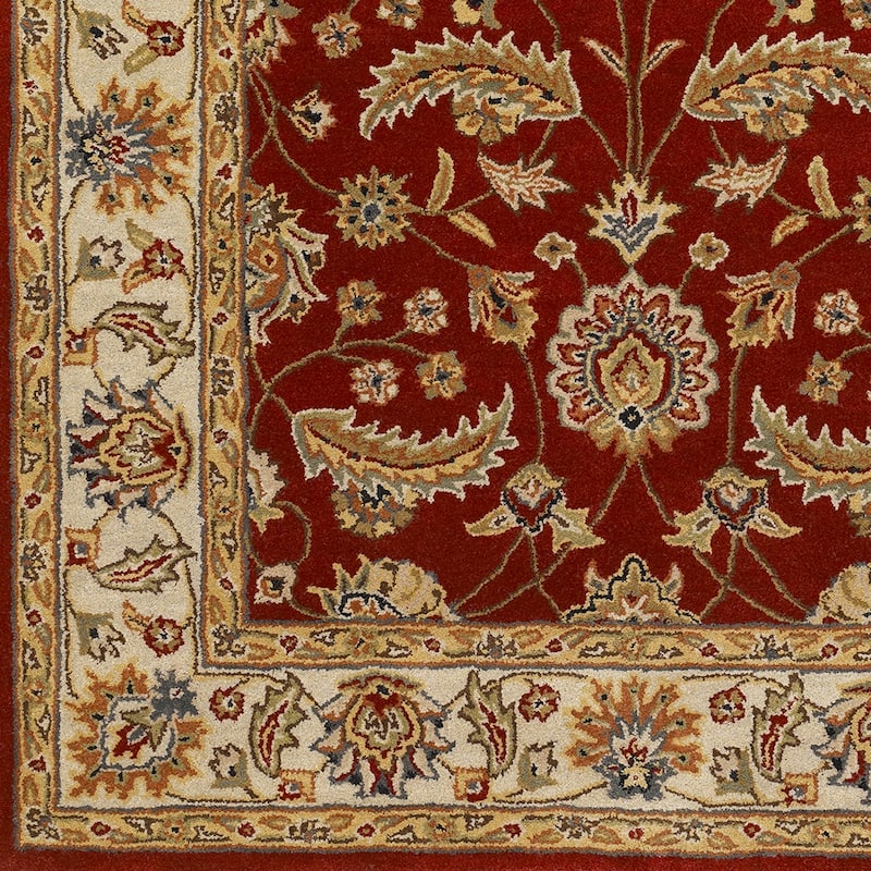 Hand-tufted Kaiser Burgundy Wool Area Rug - 4' x 6' - 4' x 6'
