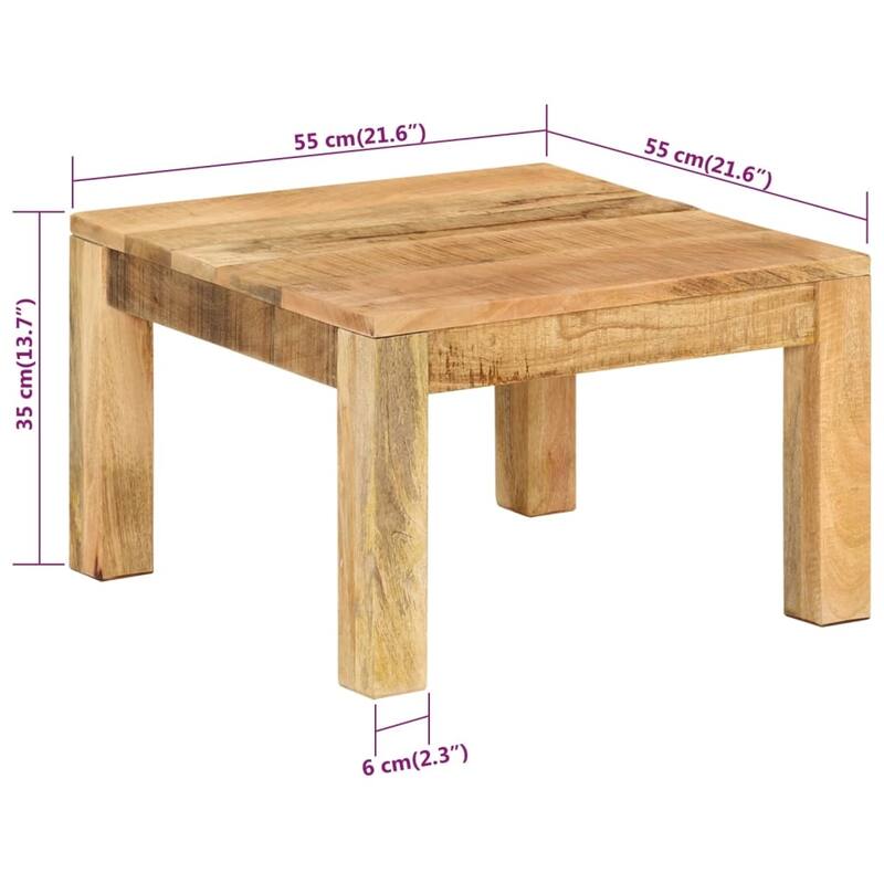 vidaXL Coffee Table Side End Table Living Room Accent Sofa Table Solid Wood