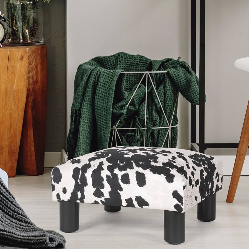 Adeco 15'' Small Ottoman Upholstered Foot Rest