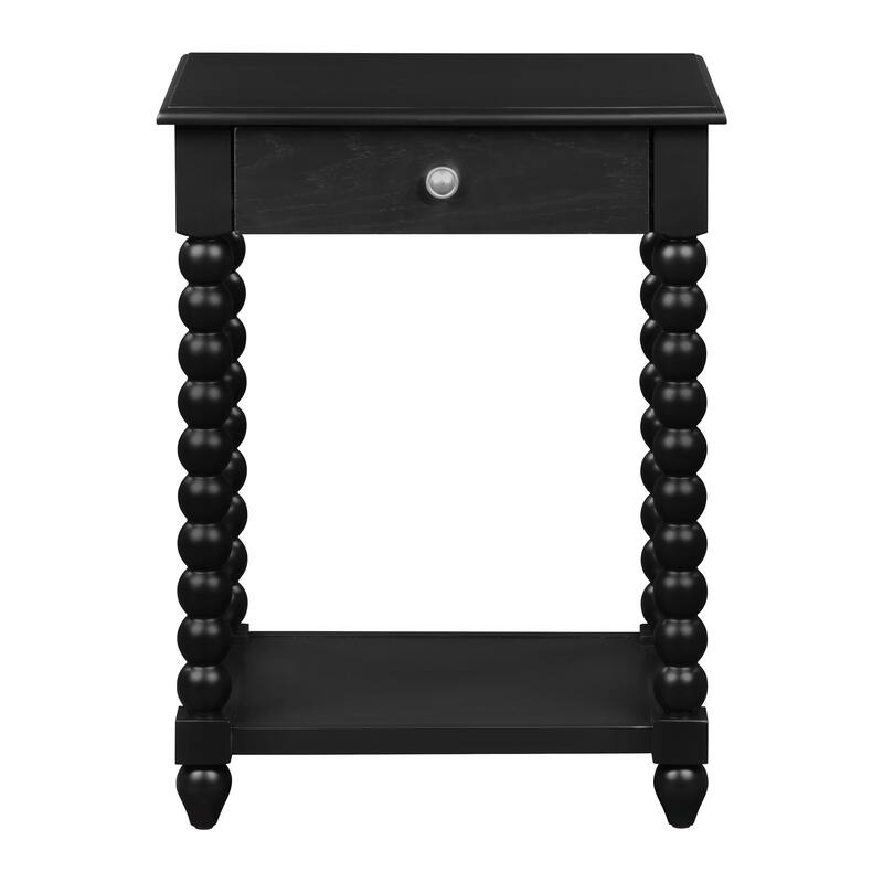 Elise Side Table in Black Finish