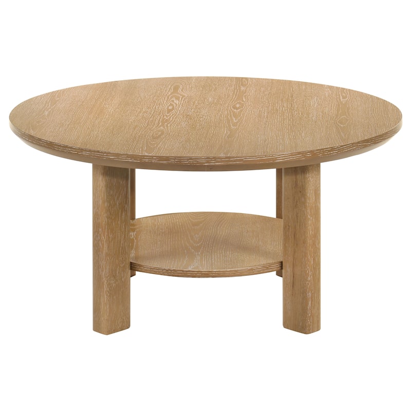 Ottowa 35-inch Round Wood Cocktail Coffee Table
