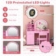 preview thumbnail 11 of 20, Costway Kid Vanity Table Chair Set 2-Color LED Lights Large Drawer - See Details