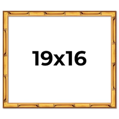 19x16 Frame Gold Bamboo Solid Wood Picture Frame | 1 Inch Moulding