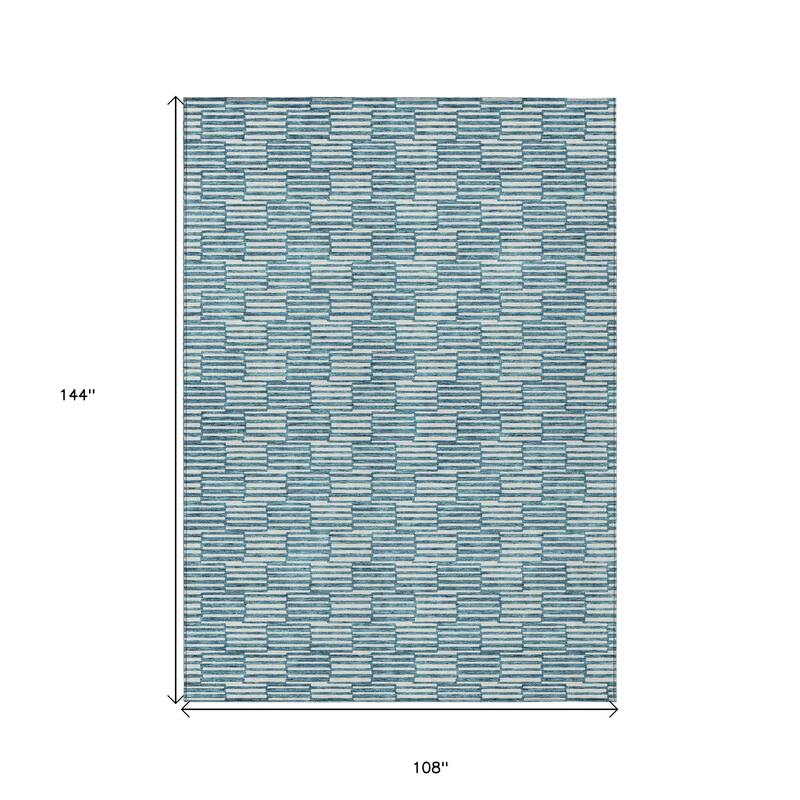 HomeRoots Geometric Transitional Rectangle Outdoor Rug