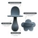 preview thumbnail 2 of 5, Grabease Baby Silicone Spoon Set for Baby-Led Weaning & First Stage Self-Feeding, Gray