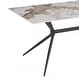 preview thumbnail 48 of 131, Elega Modern Sintered Stone Dining Table Modern Trestle Base Powder-Coated Steel Frame Kitchen Table - 47"-71"