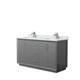 Option Dark Gray, Nickel Trim, Carrara Marble Top