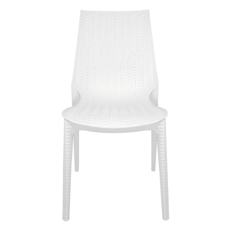 LeisureMod Kent 7-Piece Outdoor Dining Set with 4 Chairs 2 Arm Chairs - 28"