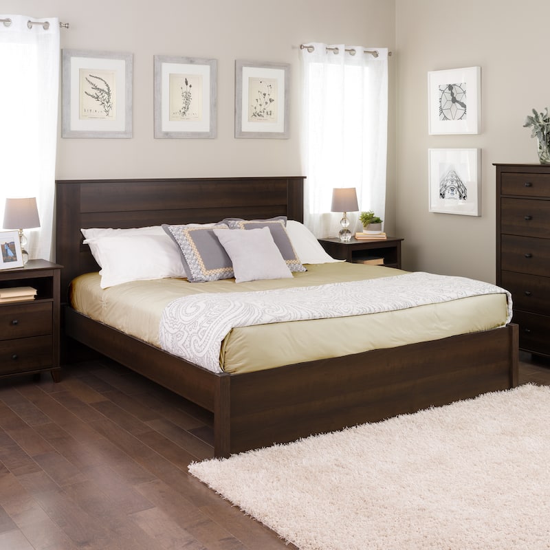 Prepac King 4-post Platform Bed with Optional Drawers