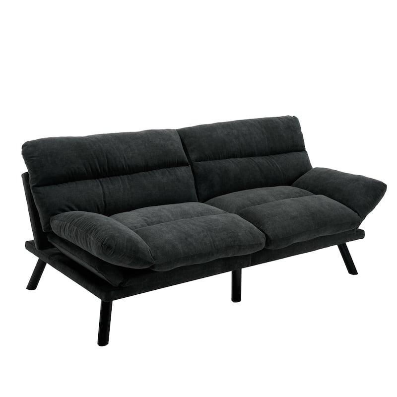 70.08" Teddy Fabric 2-Seater Loveseat Sofa with Thick Cushions, Metal Legs, and 600LB Weight Capacity