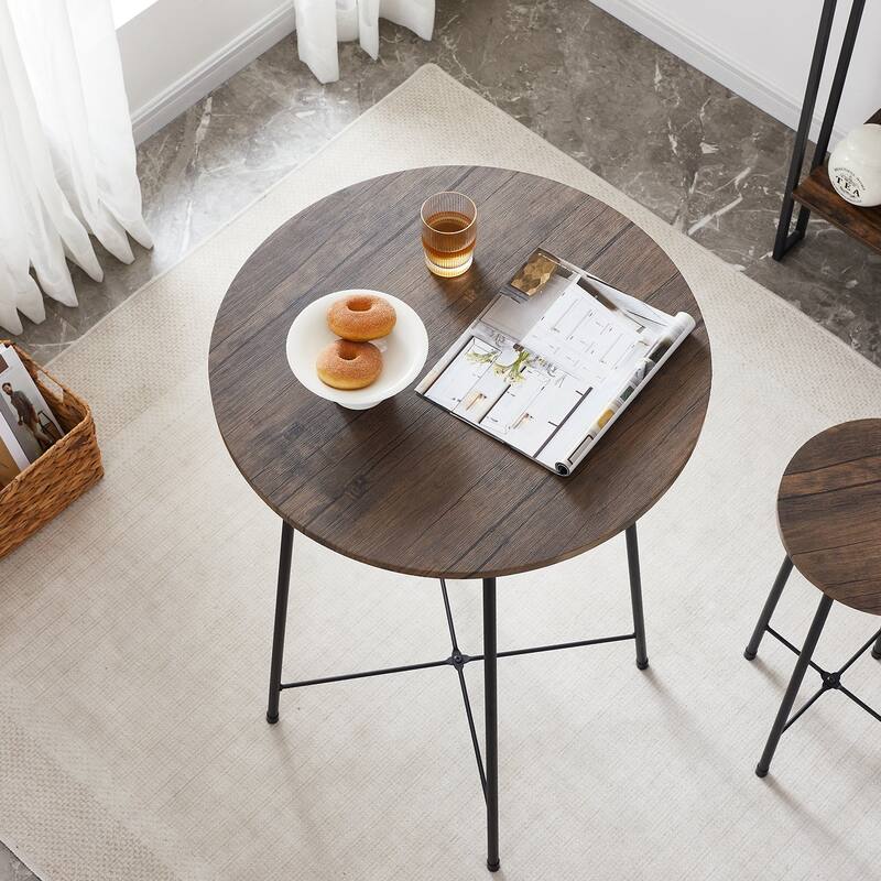 Taomika, Bistro Pub Table Round Dining Table-Brown/Black/Coffee/Maple Color-Four Colors