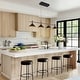 preview thumbnail 8 of 12, Modern Linear 4-Light 38.5" L Black Gold Bowl-shaped LED Chandelier Industrial Metal Kitchen Island Lights for Dining Room