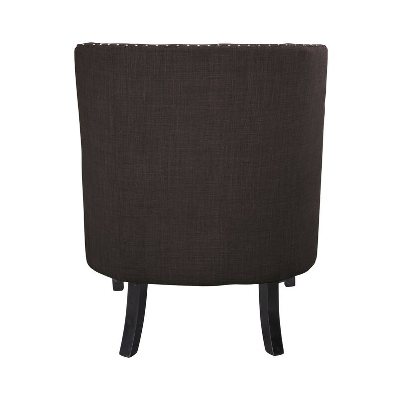 Modern Traditional Chenille Accent Chair with Elegant Nailhead Trim