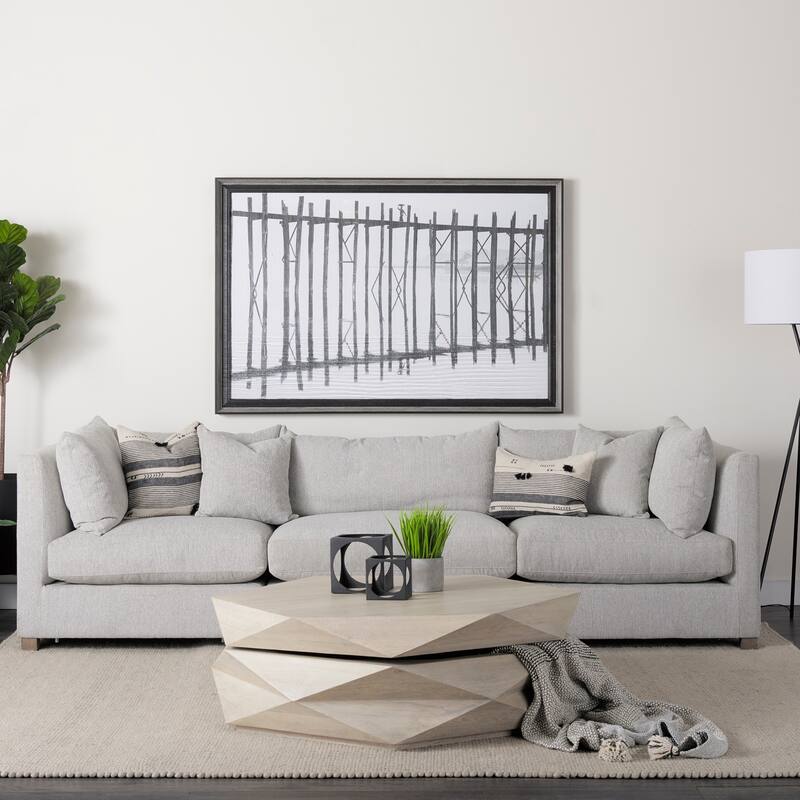 Arreto Medium Brown Solid Wood Hexagonal Coffee Table w/ Storage - 48.0L x 48.0W x 15.0H - Natural