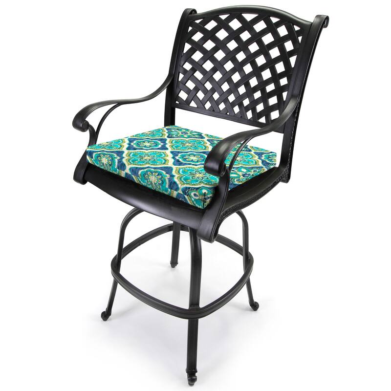 19" x 17" Outdoor Seat Cushion with Ties - Set of 2 - 19" W x 17" L x 2" H