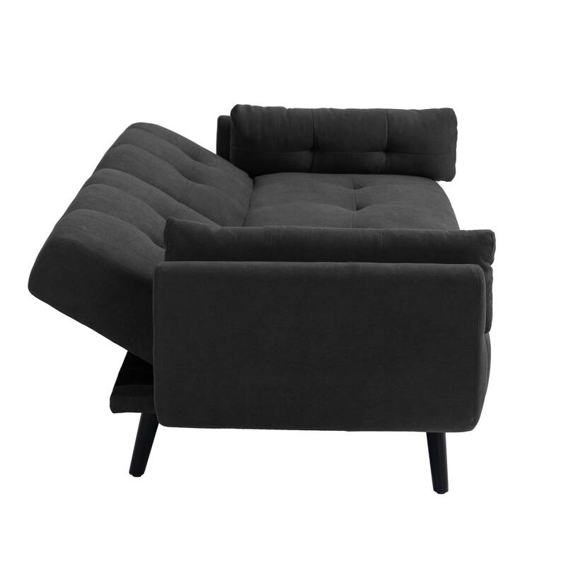 2Set Adjustable Backrest Convertible Futon Sleeper Couch