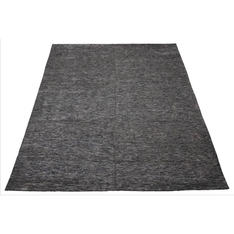 10x14 Tibetano Hand Knotted Wool & Bamboo Silk Grey Tibetan Modern Plush Pile Rug - 10' x 14'