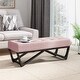 preview thumbnail 6 of 18, Assisi Contemporary Fabric Ottoman Bench by Christopher Knight Home