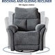 preview thumbnail 2 of 14, Prelife Fabric Manual Overstuffed Nursery Glider Rocking Chairs