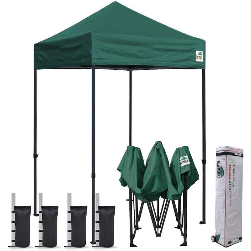 Aeocia 5'x5' Pop Up Canopy Tent - 5x5ft - Forest Green