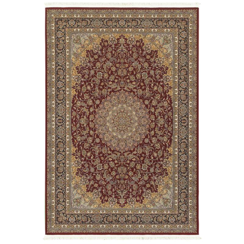 Style Haven Manchester Baroque Medallion Fringed Area Rug - 5'3" x 7'6" - Runner/Rectangle