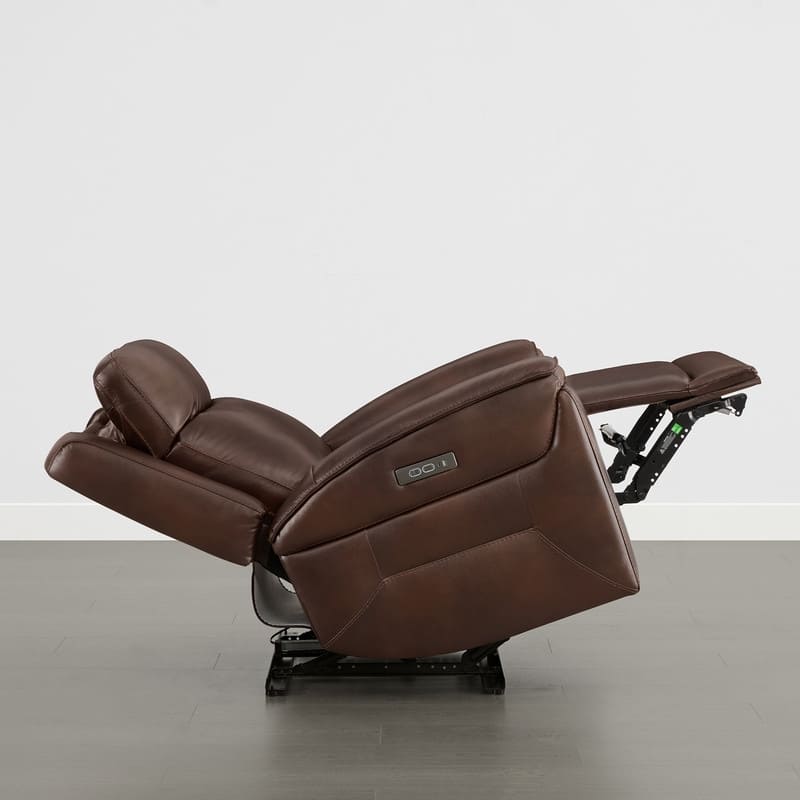 Spruce & Spring Dual Motors Genuine Leather Zero Gravity Recliner with Power Headrest