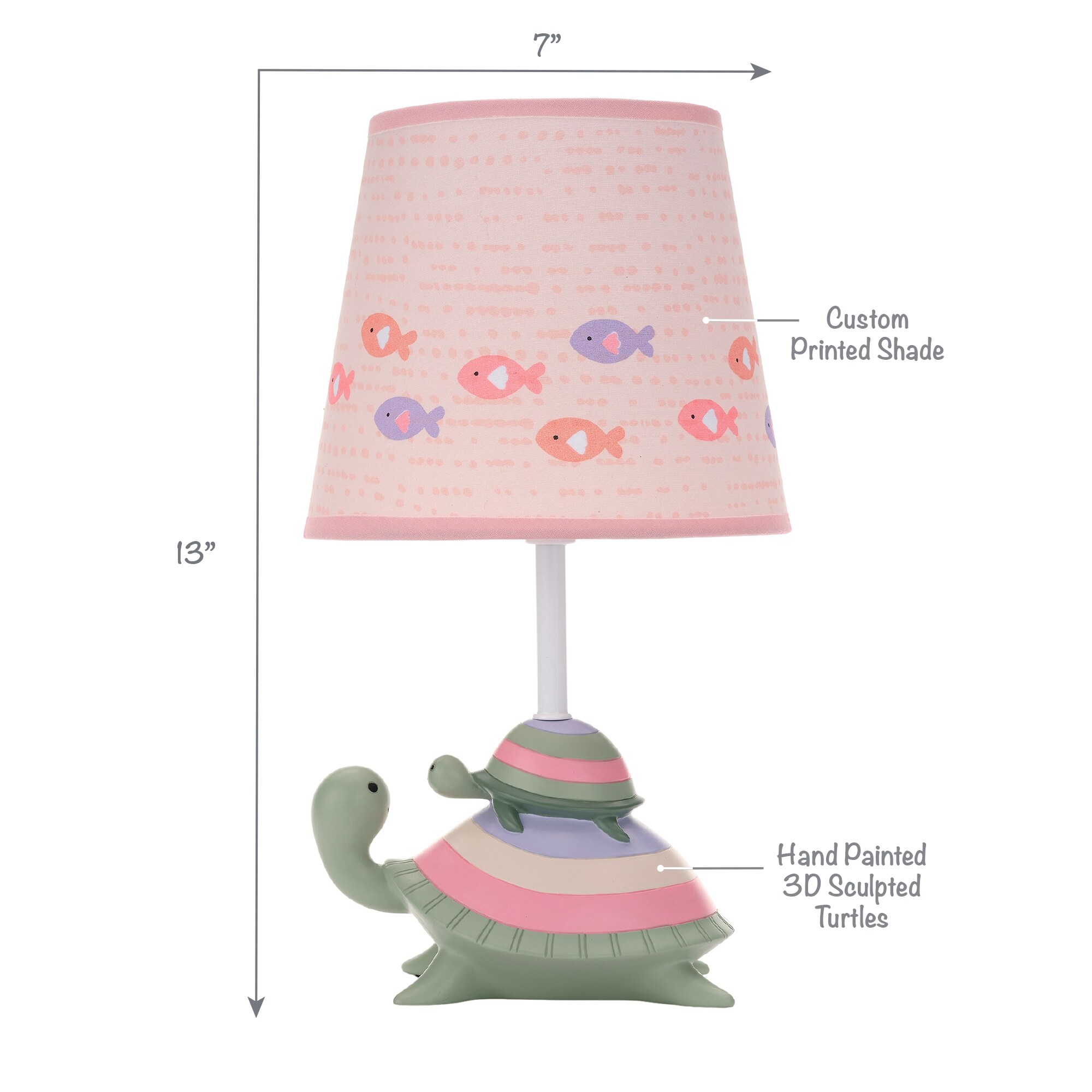 Lambs Ivy Sea Dreams Turtles Nursery Lamp with Shade Bulb Pink Bed Bath Beyond 37256514