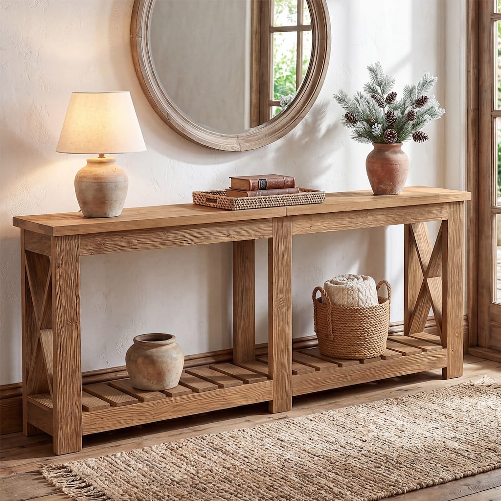 71-inch Solid Wood Long Console/ Entryway/Sofa Table