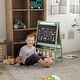 preview thumbnail 8 of 8, Qaba Art Easel for Kids with Paper Roll, 3 in 1 Toddler Painting Easel with Blackboard, Whiteboard, Storage Baskets, Green