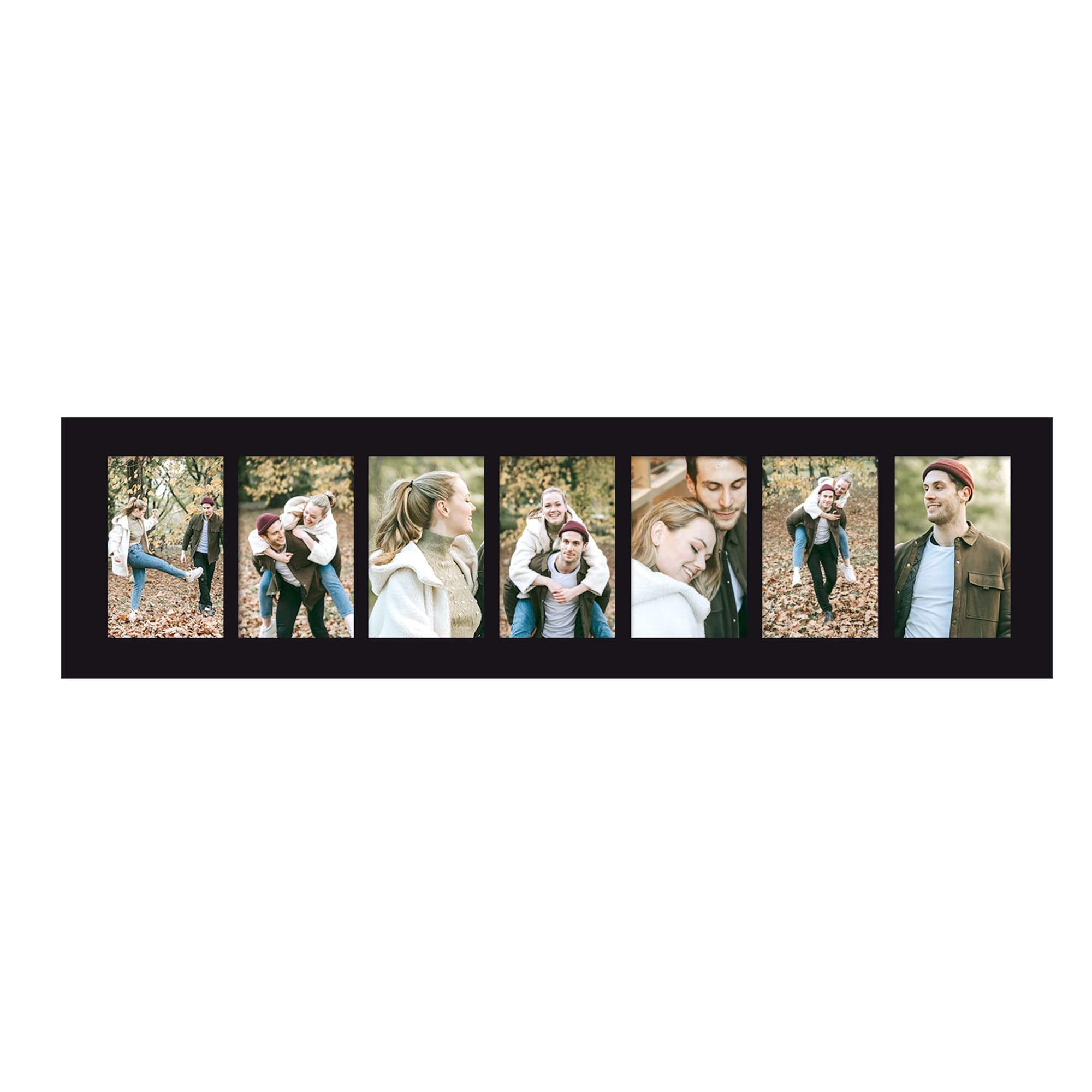 Adeco Black Wood Hanging Divided 4 x 6-inch Photo Frame