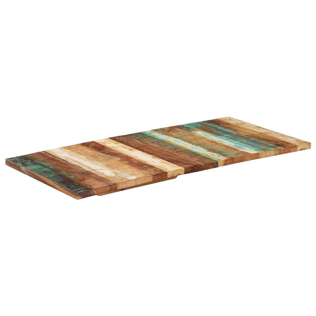vidaXL Rectangular Table Top 23.6x47.2" 0.98 - 1.06 " Solid Reclaimed Wood - Multicolor - 47.2 x 23.6"