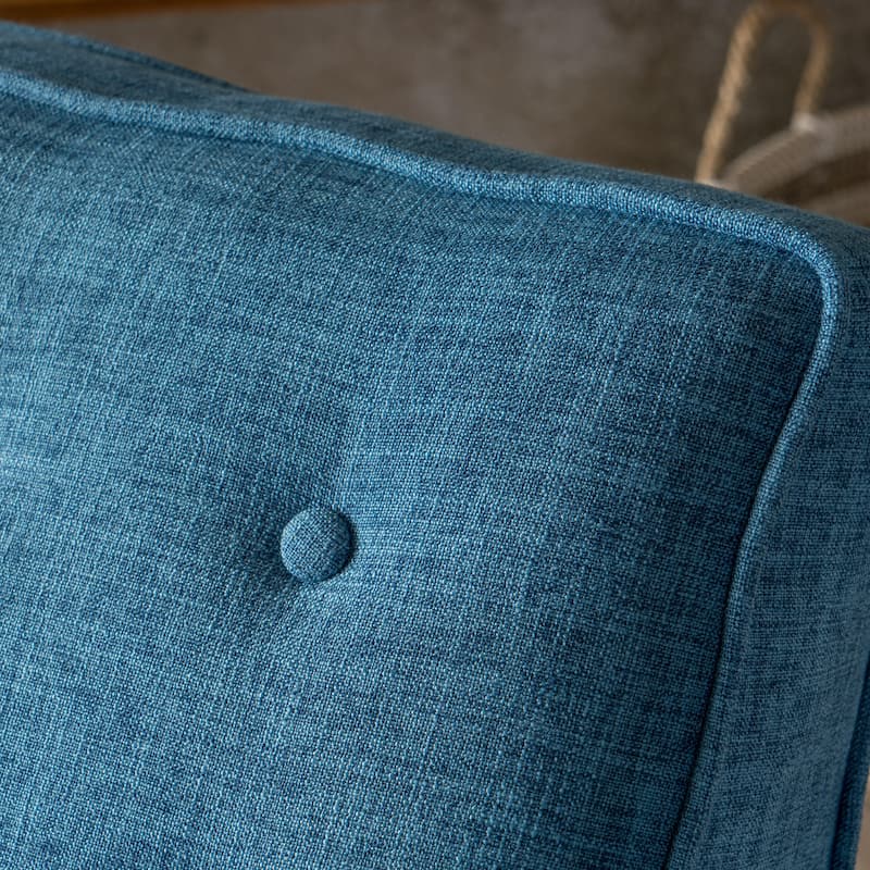 Mervynn Mid-Century Modern Button Tufted Fabric Recliner by Christopher Knight Home